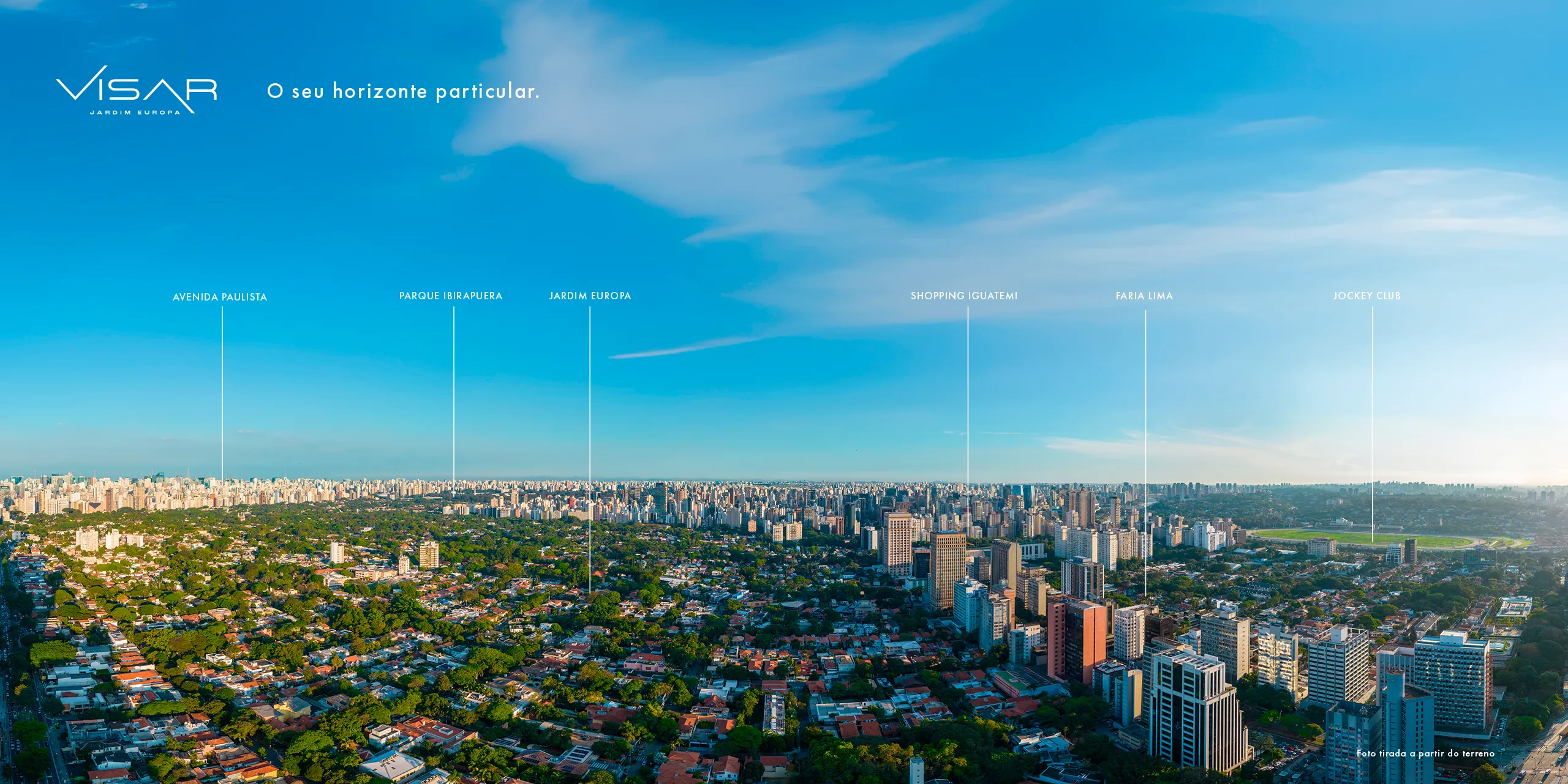 Imagem aérea da localização